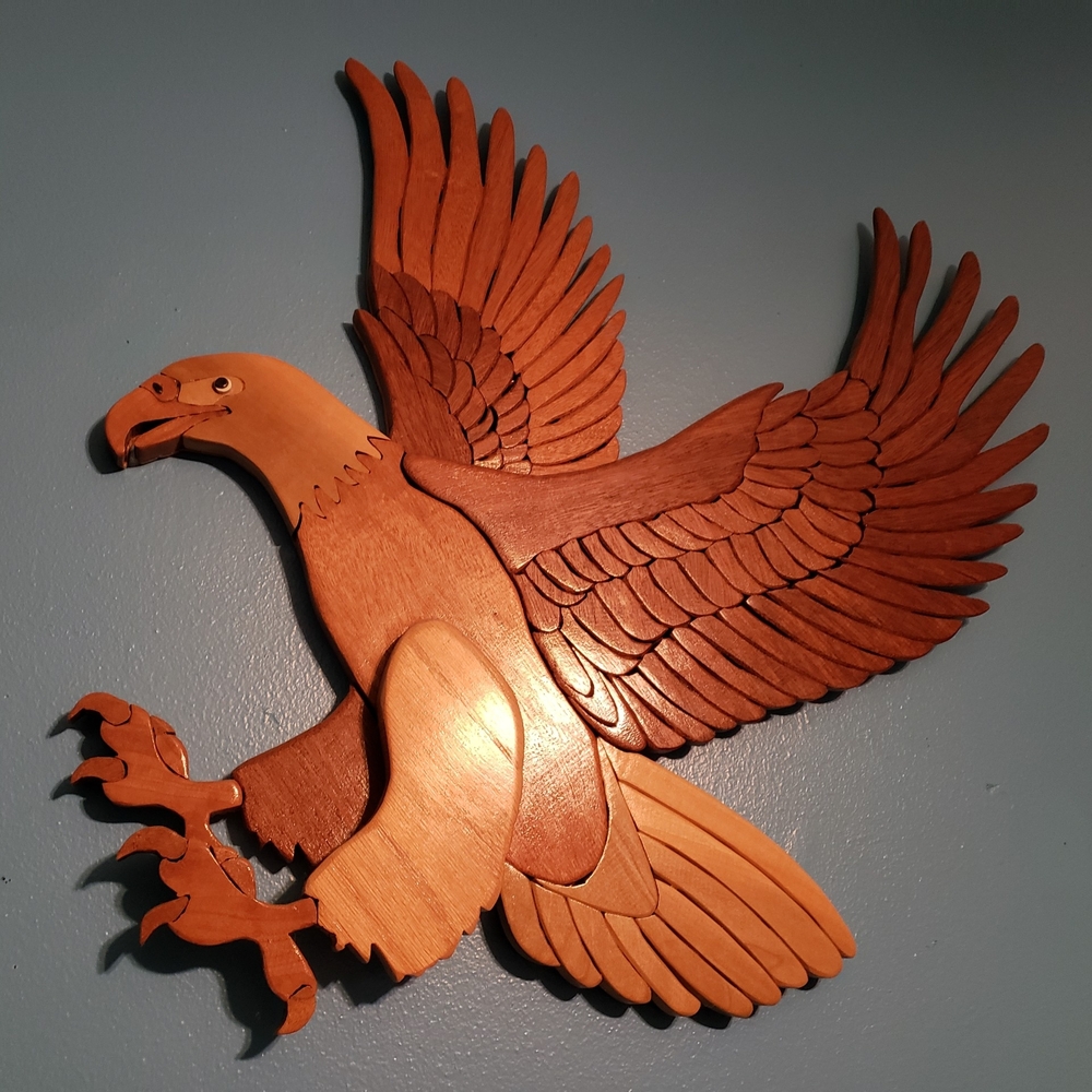 Wooden Eagle Wall Art Decor